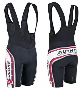 Велошорты 8-7099928 ARP-12 w/braces Red/Blk c лямками с памперсом красно-бело-черные XL AUTHOR