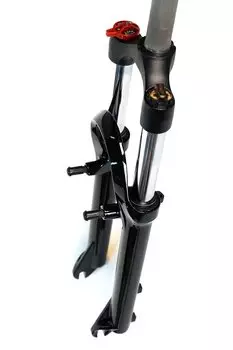 Вилка велосипедная EASING ES 443 MLO 26"*1.1\8", 80 мм, локаут механический, алюминиевая, черная, 2.5 кг