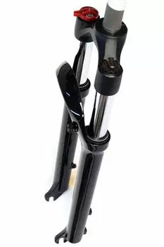 Вилка велосипедная EASING ES 451HLO, 26"*1.1\8", ход 100мм, алюминий, гидравлический локаут, черный, ES 451HLO 26