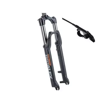 Вилка велосипедная RST ALEX RL, 26"х28,6, пружинно-масляная, удаленная блоковка на руле, 100 мм, черный, 1-0049