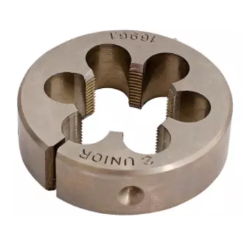 Плашка UNIOR 1"x24 tpi, для нарезки резьбы на трубе, вилке, 1696.1
