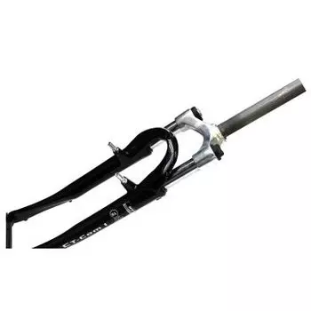 Вилка велосипедная RST CT-COM 1 T7 SL, 28 х 28,6, пружинно-эластомерная, V+D, черная, 5-395530