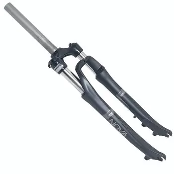 Вилка велосипедная RST NOVA, ход 60 мм, шток 28.6X 208 мм, безрезьбовая, матовая серая, 22311