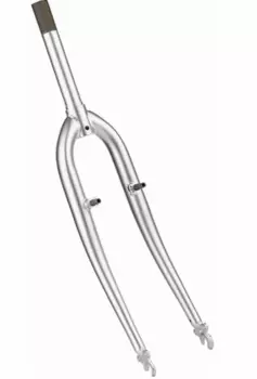 Вилка велосипедная STELS, Nav 210, 26", жесткая, резьбовая 1", V-Brake, серебристая, ST (110193)