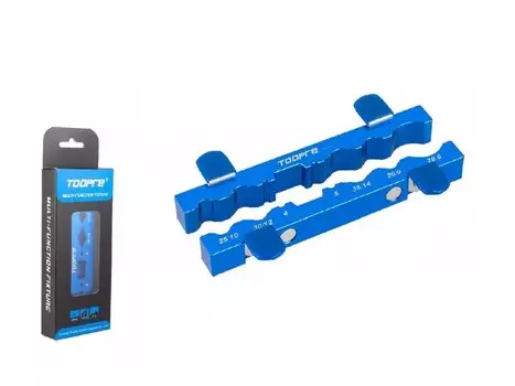 Вкладыши TOOPRE для тисков, для 4/5/9/10/12/14/20/25/28,6/30/36 мм, длина 157мм, алюминий, синий, TL-318