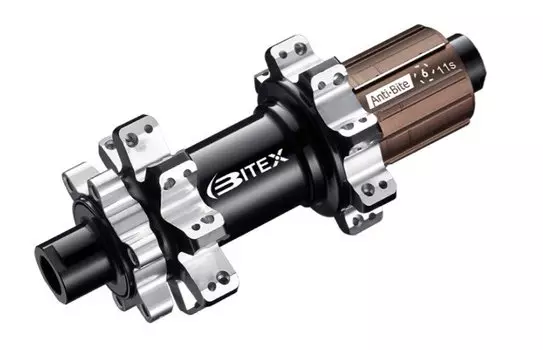 Втулка Bitex BOOST для MTB со стальным барабаном Shimano, задняя, под сквозную ось 12 мм, BX402R32H-12-148STBK_STHG