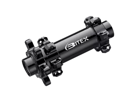 Втулка Bitex для GRAVEL, передняя, под сквозную ось 12 мм, ширина 100 мм, 24 спицы, черная, BX306FG24H-12-100BK