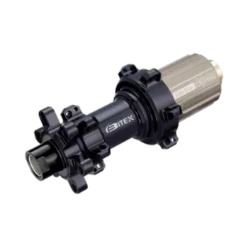 Втулка Bitex для GRAVEL, задняя, под сквозную ось 12 мм, ширина 142 мм, 24 спицы, черная, BX306R24H-12-142BK_ShAL