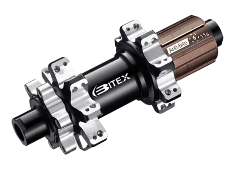 Втулка Bitex, для MTB BOOST, задняя, под сквозную ось 12x148мм, 28 прямых спиц, черный, BX402R28H-12-148STBK_ShST