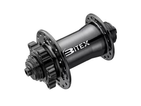 Втулка Bitex для MTB, передняя, под сквозную ось 15 мм, ширина 100 мм, 32 спицы, черная, BX207F32H-15-100BK