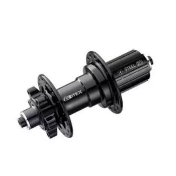 Втулка Bitex для MTB со стальным барабаном Shimano Micro Spline, задняя, под ось 12 мм. BX207R32H-12-142BK_STMS