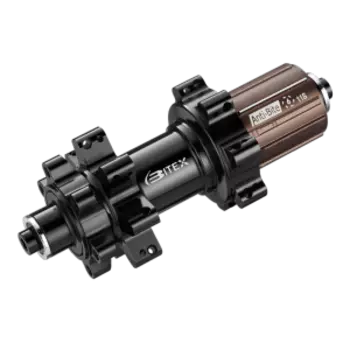 Втулка Bitex, для MTB, задняя, под сквозную ось 12 мм, ширина 142 мм, 28 спиц, черный, BX401R28H-12-142BK_ShST