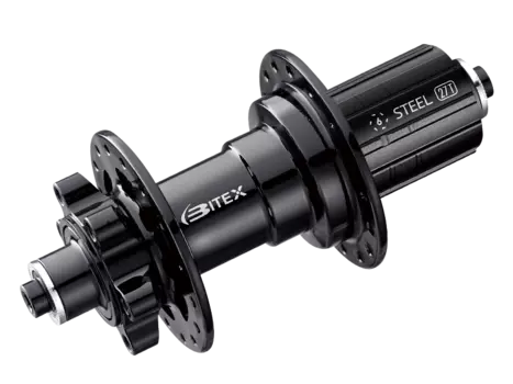 Втулка Bitex, MTB, задняя, под эксцентриковый зажим M10, ширина 135 мм, 32 спицы, 6 болтов, BX207R32H-M10-135BK_ShST