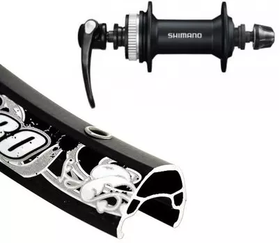 Колесо велосипедное 26 переднее 32Н, Alexrims FR30, Shimano Alivio M4050, VAM26ALRI32ALIVDF