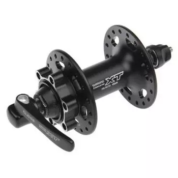 Велосипедная втулка SHIMANO DEORE XT, передняя, 36Н, чёрная, AHBM756AL