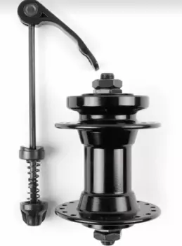 Втулка передняя Vinca Sport, 3/8"*14G*32H*100*108, на эксцентрике, 6 отверстий, на пром подшипниках, GB 10R QS black 32H