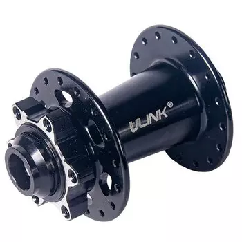 Втулка U-Link GL-B66F, передняя, 32 спицы, OLD 100 мм, THRU AXLE 15 mm, черный, GL-B66F-SB32