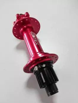 Втулка велосипедная Bitex, для фэтбайка, задняя, под кассету, красный, FB-MTR12-197Red_ShimMS