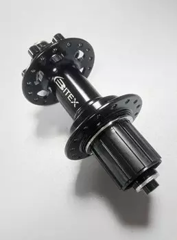 Втулка велосипедная Bitex, MTB, задняя, ширина 141 мм, под эксцентрик, черный, BX211R-M10-141BK_ShimST