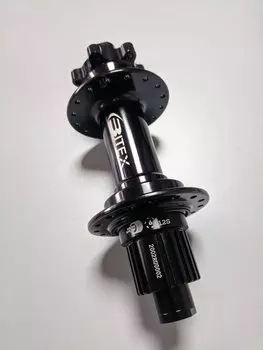 Втулка велосипедная Bitex, задняя, для фэтбайка, под кассету, дисковый тормоз, черный, FB-MTR12-177BK_ShimMS