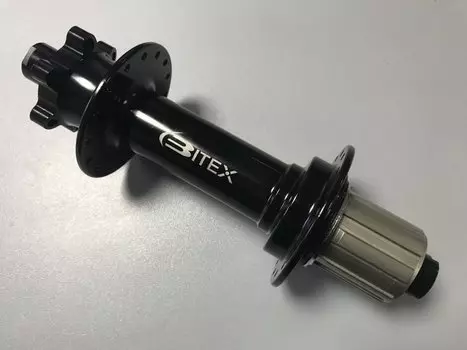 Втулка велосипедная Bitex, задняя, под кассету, для фэтбайка, дисковый тормоз, FB-MTR12-197BK_ShimST