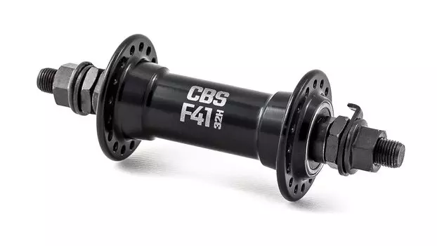 Втулка велосипедная CBS 41 NUT, передняя, 32H, промподшипник, гайка, чёрный, CBSFB20132NUT