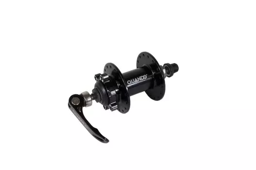 Втулка велосипедная QUANDO MTB, передняя, алюминиевая, под Disk 6 болтов, на эксцентрике, черная, KT-K08F-36