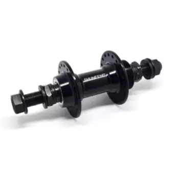 Втулка велосипедная SHUNFENG, BMX, 36H, задняя алюминиевая ось M14xP1.0, 14Gx114x175, на гайках чёрная, SF-A209R