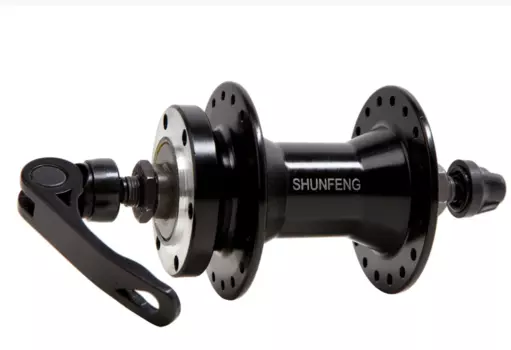 Втулка велосипедная SHUNFENG, передняя, под диск, на эксцентрике, 32 Н, чёрный, SF-A210F black
