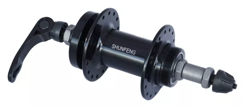 Втулка велосипедная SHUNFENG SF-A226R, задняя, под трещотку, 32 отверстий. черная, SF-A226R