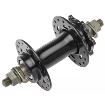 Втулка велосипедная Stels AE-806FD, передняя, 32H, 3/8х100х140 мм, под дисковый тормоз, на гайках, сталь, чёрный, 130236