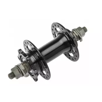 Втулка велосипедная Stels AE-806FD, передняя, 36H, 3/8"х100х140 мм, под диск, на гайках, сталь, чёрный, 130238