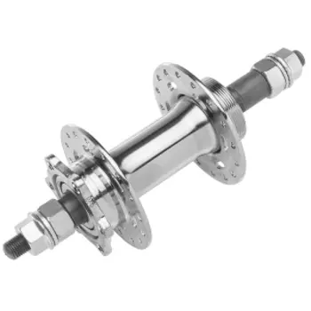 Втулка велосипедная Stels AE-806RD, задняя, 32H 3/8"х135х175 мм, под трещотку, под диск, на гайках, серебристый, 130241