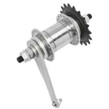 Втулка велосипедная SUPERWIN KCB-05, задняя, 36H, 1скорость, тормозная, сталь, хромированная, 130235