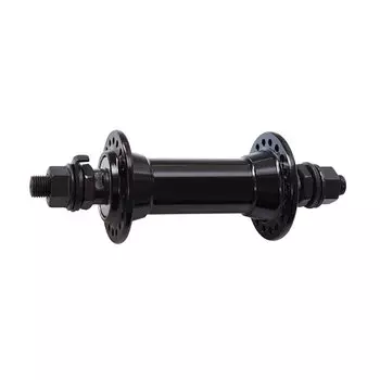 Втулка велосипедная TBS передняя, 3/8x14Gx36Hx100x140, алюминиевая, на гайках, черная, EX-601F