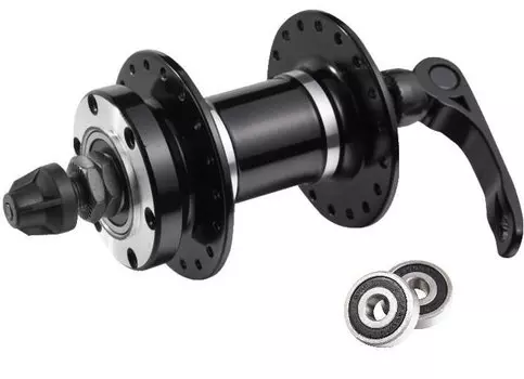 Втулка велосипедная TBS, передняя, с эксцентриком, под диск, чёрная, QS-411F