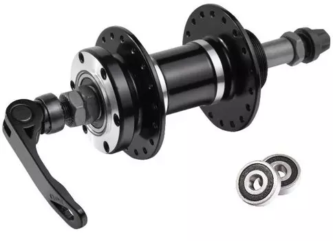 Втулка велосипедная TBS, задняя, под трещотку, 36H, с эксцентриком, под диск, чёрный, QS-411R