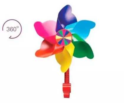 Ветряк детский Green Cycle GCW-04 крепление на руль, радуга, ACC-19-13