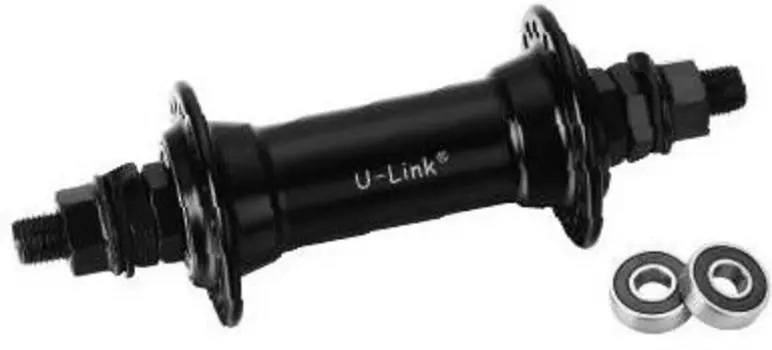Втулка велосипедная U-Link, передняя, 36H, на гайках, промподшипник, чёрный, GB 13F SB black 36H
