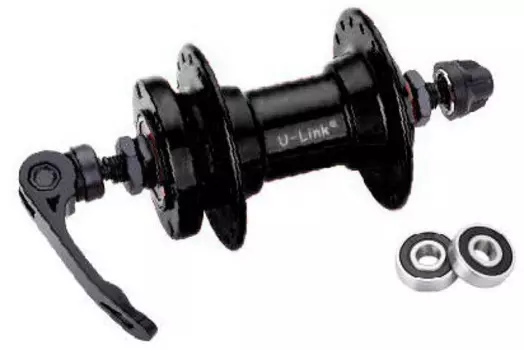 Втулка велосипедная Vinca Sport, передняя, 36H, на эксцентрике, чёрный, GB 10F QS black 36H