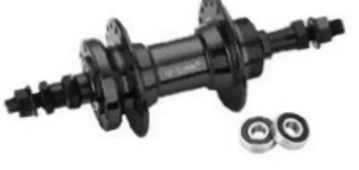 Втулка велосипедная Vinca Sport, задняя, алюминий, 3/8"*14G*36H*135*145, на гайках, под диск, черный, GB 10R black 36H