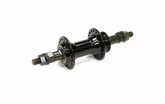 Втулка велосипедная WZ, задняя, алюминий, на гайках, 36 Н, ось 3/8''х135x175 мм, черный, WZ-A201RB (A213R) black