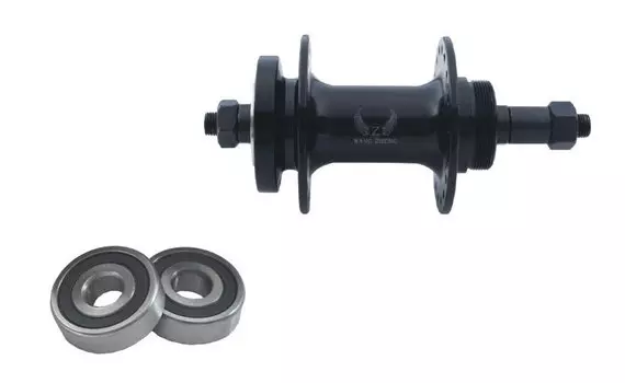 Втулка велосипедная WZ, задняя, алюминий, под диск, под трещотку, на гайках, 36 H, чёрный, WZ-A208RB black