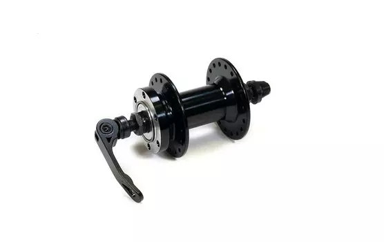 Втулка WZ передняя, алюминиевая, под диск 6 болтов, на эксцентрике, 32, ось 3/8''х100x108мм, WZ-A208FQ black-32