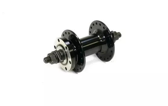 Втулка WZ передняя, алюминиевая, под диск 6 болтов, на гайках, 32 отверстия, ось 3/8''х100x140мм, WZ-A208F black-32