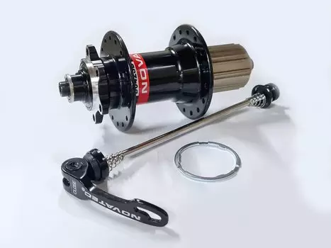 Втулка задняя NOVATEC кассетная, МТВ, под диск (6 болтов), 32Н, с эксцентриком 148,5мм, чёрная, D042SB-S3S-11S