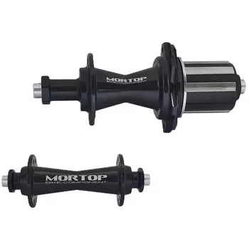 Втулки велосипедные China MORTOP, передняя+задняя, алюминий, без эксцентрика, 10 скоростей, 20H+24H, MORTOP HUBSET