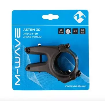 Вынос M-Wave нерегул. 1 1/8" 40мм/-12` д/руля 35мм алюм. кован. 3D forged, на блистере, анодир. черный, 5-40432