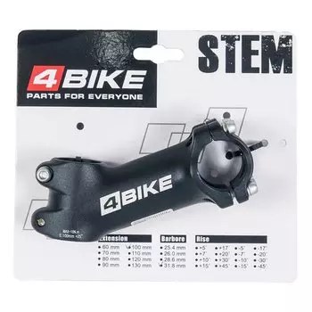 Вынос руля 4BIKE TDS-D499A, алюминиевый, L:100, R:+25°, D:31.8 мм, чёрный, ARV000404