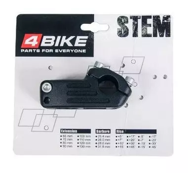 Вынос руля велосипедн 4BIKE MX-628, алюминий, длина 48, диаметр 22.2 мм, ARV-ST-MX628-4822B